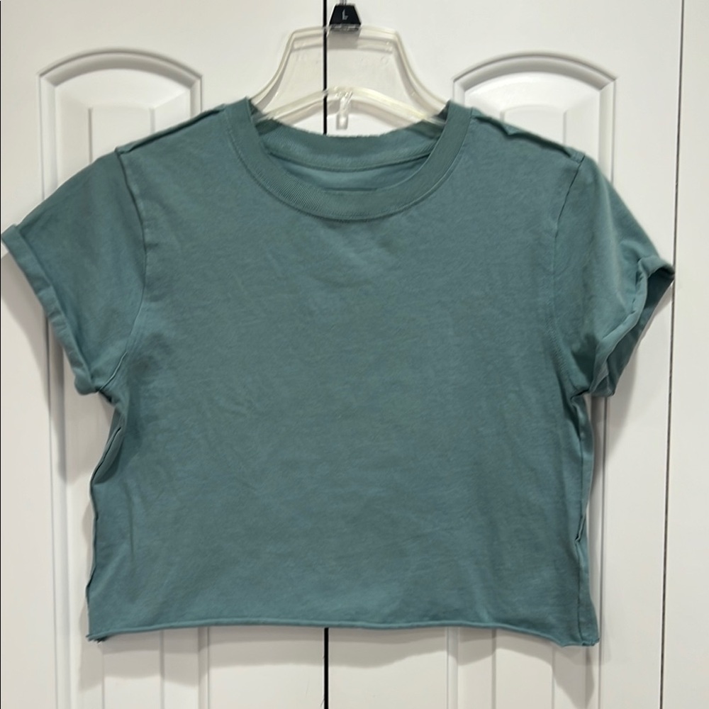 We The Free Teal Crop Top